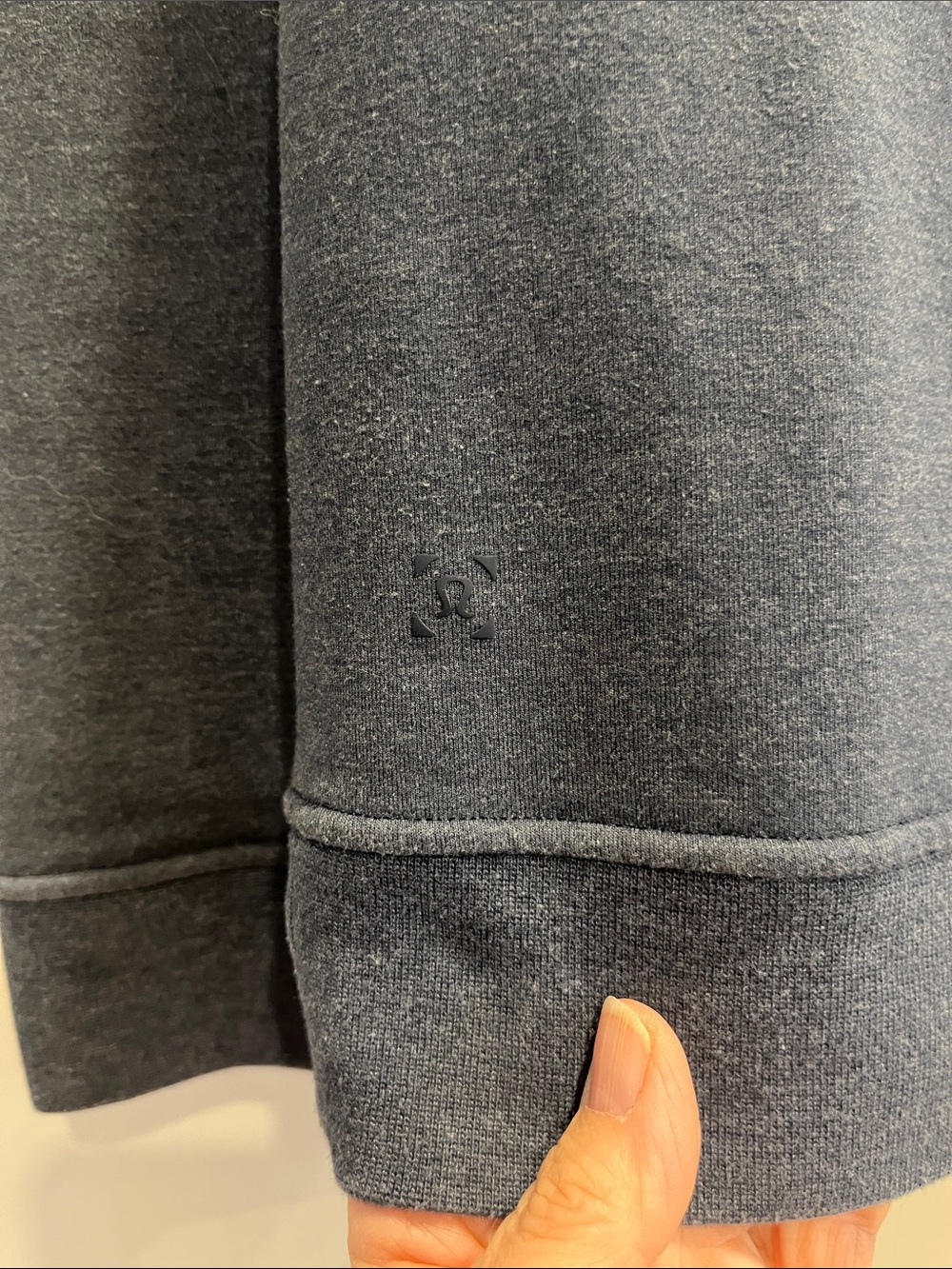 Men's Lululemon City Sweat Pullover Hoodie in Heathered Nautical Navy - Picture 12 of 15